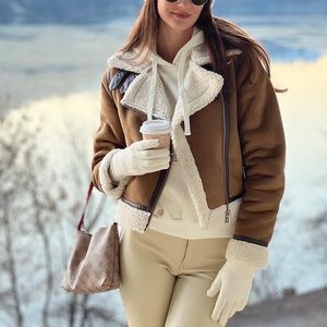 Zara Brown Shearling Jacket